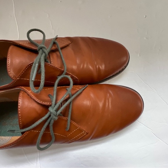 PENGUIN WAYLON OXFORDS LEATHER BUSINESS DRESS SHOES MENS Brown SZ 7 - Picture 8 of 13